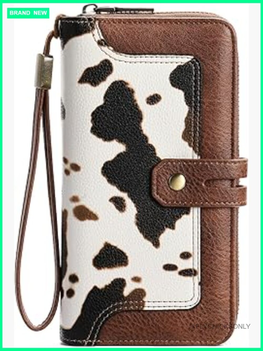 Large Capacity RFID Blocking Wristlet Wallet with Detachable Strap